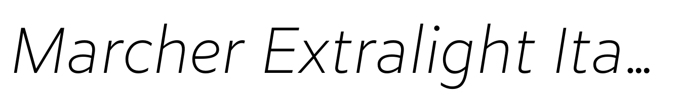 Marcher Extralight Italic